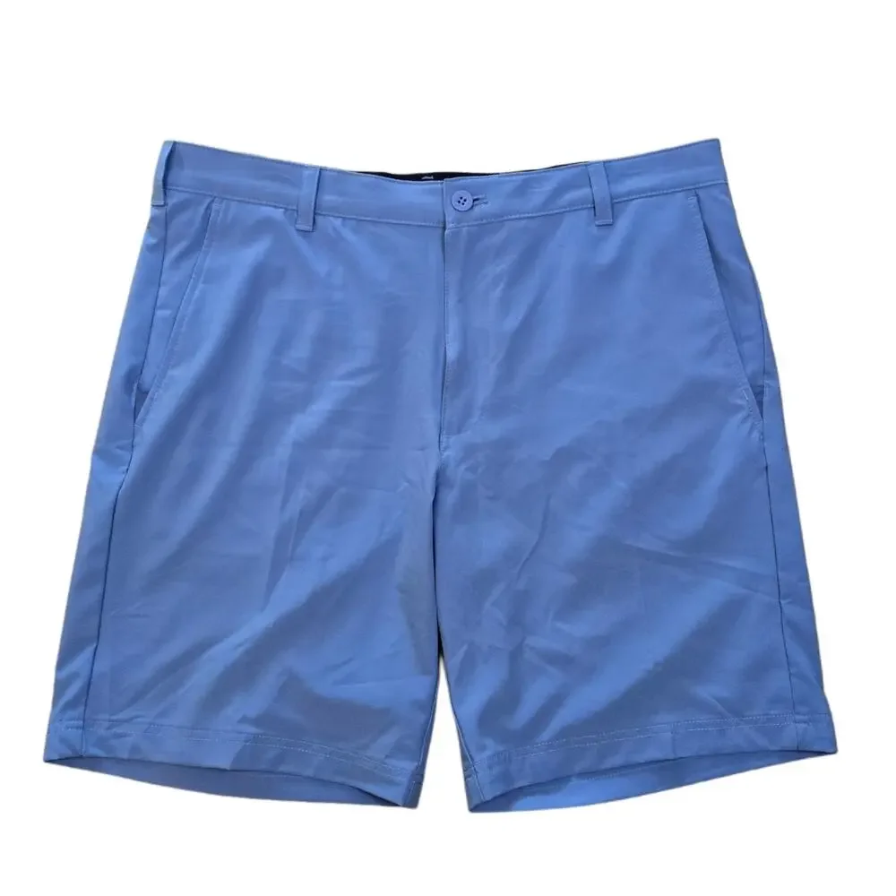 IZOD Golf Performance Shorts Mens 36W Light Blue Flat Front Stretch IZSHC2KR